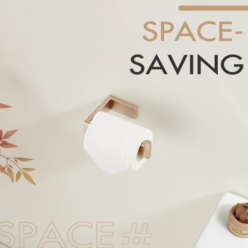 KOKOSIRI Toilet Paper Holder Wall Mount Tissue Paper Dispenser for Kitchen Bathroom Washroom Toilet Roll Holder Champagne Bronze Stainless Steel B2009CPG - color: Champagne Bronze