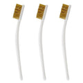 Small Brass Brush 3PCS Brass Wire Brushes for Cleaning, 3D Printer Nozzle Cleaning Brasses Wire Toothbrush Tool, Brasses Brush Handle Hot End Toothbrush for Polishing & Rust Removal