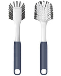 ROSEOK Dish Brush, Dish Scrubber, Nylon Bristles with Built-in Scraper | For Cleaning Dishes, Pots, Non-Stick Pans and Sinks, Navy Blue, 2 Pack - color: Navy Blue