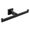 Double Rolls Toilet Paper Holder Matte Black, SUS304 Stainless Steel 2 in 1 Square Tissue Roll Holder Wall Mounted for Bathroom, Hotel, Home Loading Mega Rolls - color: Matte Black