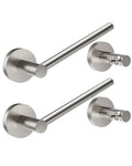RUACQ Bathroom Toilet Paper Holder, Double Post Pivoting Wall Mounted Toilet Paper Holders, Stainless Steel and Zinc Alloy Bathroom Tissue Holder (Brushed Nickel, 2 Pack) - color: Brushed Nickel, size: Wall Mounted 2 Pack