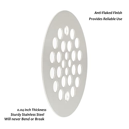 Artiwell 4-1/4“ Shower Strainer Drain Trim Set, Screw-in Shower Strainer Drain Cover, Plastic-Oddities Style Replacement Strainer Grid,Machine & Self-Tapping Screws Included (Brushed Nickel) - color: Brushed Nickel