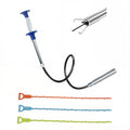 Drainage Snake, Drainage Cleaner, and Hair Removal Tool - Upgraded Version With Easier Pressing, Suitable for Toilet Unclogging, Sink, Shower, Flexible Drainage Snake - (23 inches, 79 inches)