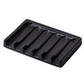Tanew Self Draining Premium Ceramic Soap Dish, Bar Soap Holder, Waterfall Soap Dish, Shower Soap Holder Sponge Holder Soap Tray Soap Savers for Bathroom, Shower, Kitchen, Sink and Countertop - color: Black