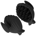 Silicone Scalp Massager Hair Growth,Hair Scrubber Scalp Stimulator Exfoliator Brush with Soft Bristles for Wet Dry Scalp Care (Black) - color: Black