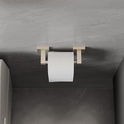 Ruacq Toilet Paper Holder Brushed Nickel 2 Pack Double Post Pivoting Square Tissue Holders Roll Holder Hangers Toilet Paper Stand Stainless Steel and Zinc Alloy Modern Wall Mounted - color: Brushed Nickel, size: Square-2pcs