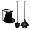 ToiletTree Products Modern Deluxe Freestanding Toilet Brush and Plunger Combo (Black - 7.5" x 9" x 20.5") - style: Black Combo
