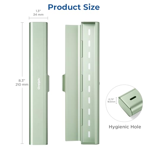 Aluminum Toothbrush Travel Case, Portable Travel Toothbrush Holder, Durable Manual Toothbrush Box Container for Traveling, Bathroom, Camping, Business Trip-Green - color: Green, size: 1 Pack (Standard)