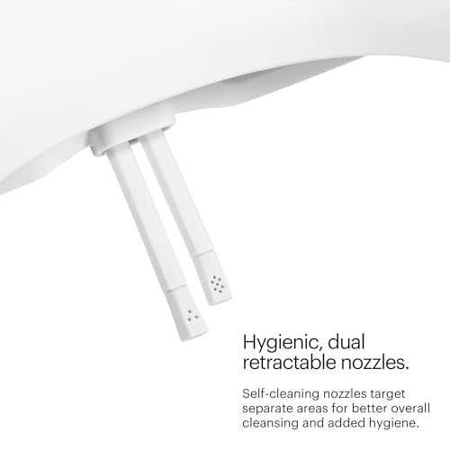 Brondell Bidet Toilet Seat, Non-Electric Swash Ecoseat, Fits Elongated Toilets, White - Dual Temperature, Dual Nozzle System - Bidet with Easy Installation - size: Elongated, style: S102 - warm water