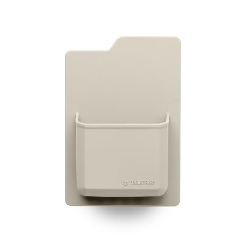 TOOLETRIES The James Organizer, Shower Storage Holder - Sand | Silicone shower storage with a reusable strong grip for toiletries and everyday bathroom essentials. - color: Sand