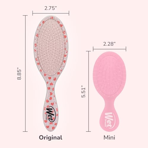 Wet Brush Original Detangler Hair Brush, Mickey & Minnie (Disney Love), Ultra-Soft IntelliFlex Bristles, Detangling Bristles Glide Through Tangles (Wet Dry & Damaged Hair), Women & Men - color: Mickey & Minnie