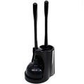 Casaphoria Toilet Plunger and Bowl Brush Combo for Bathroom Cleaning,Bathroom Accessories, Dark Black - style: Long_handle