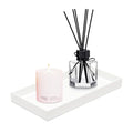 ROYALITA Acrylic Tray Bathroom Tray for Countertop, Guest Towel Holder Tray for Napkin Perfume Jewelry Makeup, Vanity Trays for Soap Dispenser, Aromatherapy, Cup & Candle, White - color: White