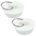 2 Pack Universal Drain Stoppers, Rubber, 1-1/4 Inch | Bathtub Plug, Hanging Ring, Bathroom Kitchen Sink Tub - style: 1-1/4 Inch