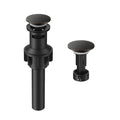 Bathroom Sink Drain with Overflow with Hair Catcher Anti-Clog Sink Strainer | Hurran Bathroom Sink Stopper for 1.65"-1.9" Hole, Plastic Pop-up Drain for Bathroom Vanity Vessel Sink, Oil Rubbed Bronze - color: Oil Rubbed Bronze