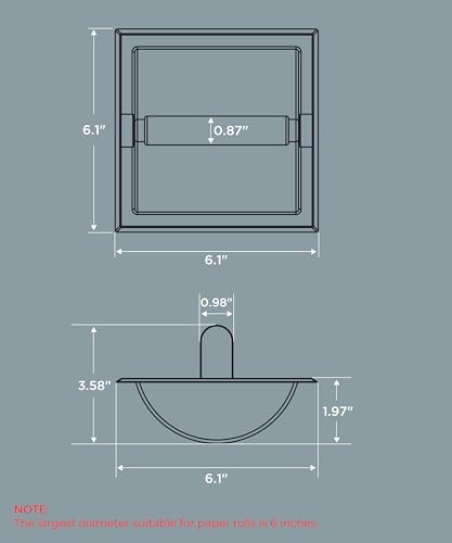 FORIOUS Recessed Toilet Paper Holder, Stainless Steel Durable Tissue Roll Holder Wall Mount for Bathroom Space Saving Design with Mounting Bracket, in Wall Toilet Paper Dispenser Insert, White - color: White