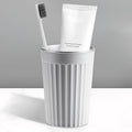 Toothbrush Holder for Bathroom-12oz Unbreakable Stainless Steel Bathroom Cup,Easy to Clean Toothbrush Cup, Reusable Bathroom Tumbler Cups for Home/School/Office(3" x 4.5") (Gray) - color: Gray