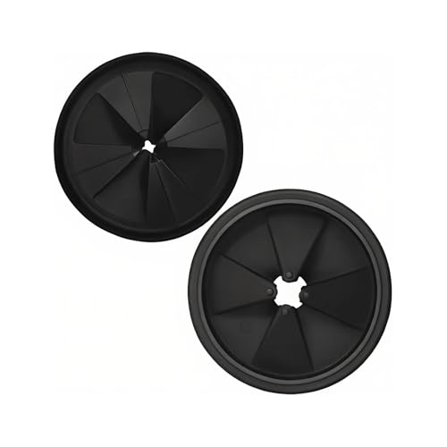 2PCS Garbage Disposal Splash Guards, 3 3/8" Sink Baffle QCB-AM Replacement for InSinkErator Evolution Series, Garbage Disposer Accessories,Upgraded Noise-Reducing Nitrile Collar Drain Plug,Black