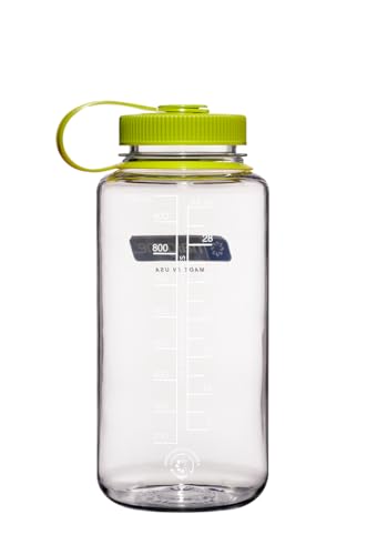 Nalgene 32 oz Wide Mouth Water Bottle | BPA-Free, Durable & Leak Proof, Lightweight Bottle for Hiking & Gym, Work & Travel - color: Clear, size: 32 Ounces (Pack of 6)