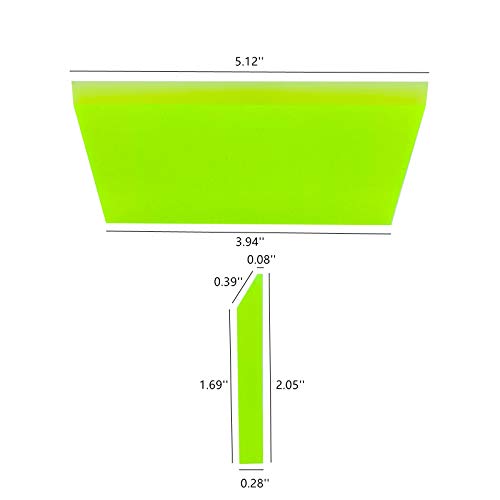 CARTINTS 2pack Squeegee Blades Replacement Rubber Squeegee, 5.1x 2 inch, for Cleaning Glass, Shower Door and Car Windows and Screen Printing,Green - color: Green