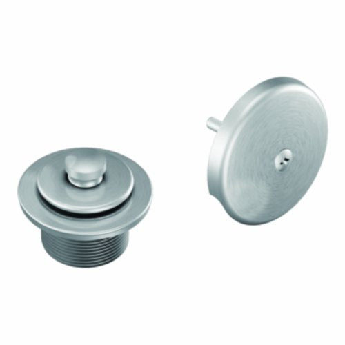 Moen T90331BC Tub and Shower Drain Cover, Brushed Chrome - color: Brushed Chrome, size: 1.5 Inches (Pack of 1)