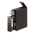 Spirich Slim Bathroom Storage Cabinet, Free Standing Toilet Paper Holder, Bathroom Cabinet Slide Out Drawer, Espresso - color: Espresso