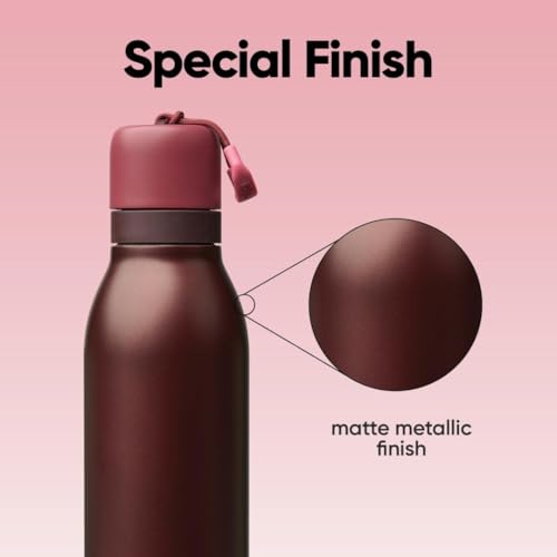 Owala FreeSip Twist Insulated Stainless Steel Water Bottle with Straw for Sports and Travel, BPA-Free, 24-oz, Black Cherry - color: Black Cherry, size: 24 Ounces
