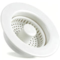 Kitchen Sink Drain Strainer 3 in 1, 304 Stainless Steel Pop Up Sink Stopper, Anti-Clogging Sink Drain Strainer for US Standard Kitchen Drain (White) - color: White, size: 1 Pack
