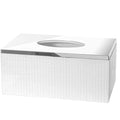 Creative Scents Estella Rectangle Tissue Box Cover - White Tissue Box Holder Rectangular - Decorative Tissue Holder for Bathroom - Elegant White Bathroom Accessories Decor - style: Rectangle Tissue Box