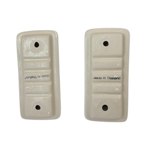 Beige Bone Almond Ceramic Tile Towel Bar Rod Rack Post Holder Porcelain Bracket Set Vintage Mid Century Modern Retro