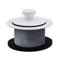 Westbrass D3324-50 1-1/2" NPSM Pull & Drain Bathtub Plug, Coarse Thread, Powder Coat White - color: Powder Coat White