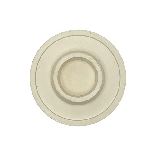 Rocky Mountain Goods Rubber Tub/Sink Stopper for 1 1/2" to 2" Drains - Split Ring for Easy Removal - Stain Proof White Rubber