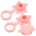 3pcs Silicone Bathtub Drain Stoppers with Star Pattern, General Tub Hair Stopper for 2.9-3cm Basin Hole, Leak-Proof Bath Plug Set for Residential and Commercial Bathrooms
