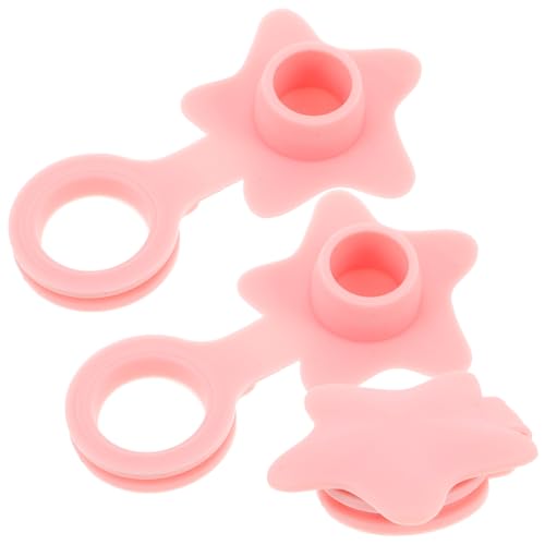 3pcs Silicone Bathtub Drain Stoppers with Star Pattern, General Tub Hair Stopper for 2.9-3cm Basin Hole, Leak-Proof Bath Plug Set for Residential and Commercial Bathrooms