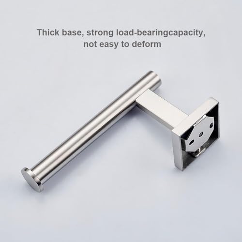 Brushed Nickel Toilet Paper Holder Wall Mount, SUS304 Stainless Steel Bathroom Tissue Roll Holder, Heavy Duty No-Wobble Square Design, Corrosion Resistant, Hardware Included - color: Brushed Nickel