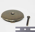 PF WaterWorks Universal Bathtub/Bath Tub Drain Single/One (1) Hole Overflow Face Plate - Matching Screw - Adapter for 2 Hole; Antique Brass; PF0930-AB - color: Antique Brass, style: 1 Hole