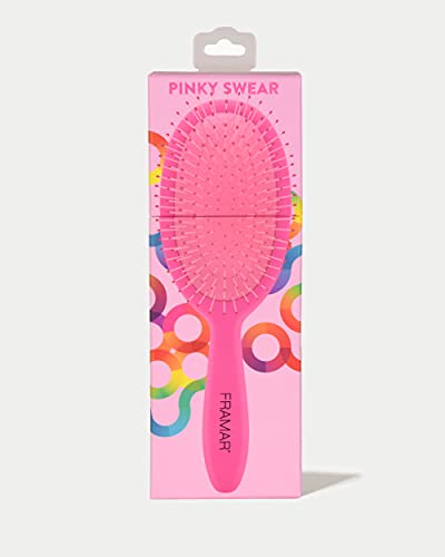 Framar Detangling Brush for Curly Hair – Hair Brushes for Women, Wet Hairbrush For Women, Hairbrushes, Pink Hair Brush Detangler, Reduces Breakage, Frizz and Static – Pink Brush - color: Pink