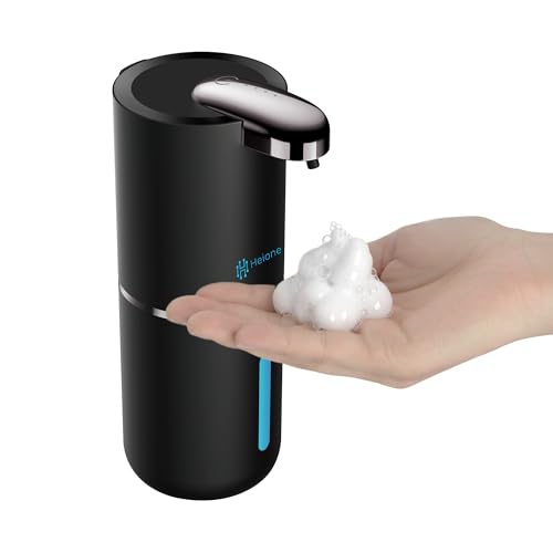 Automatic Foaming Soap Dispenser, Black | IPX5 Waterproof 12.8oz / 380mL Capacity 4 Adjustable Foam Levels USB-C Rechargeable Long-Lasting Battery - color: Black (Foamy)