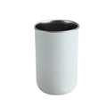Drinking Tumblers, 11 Ounce Stainless Steel Drinking Cups, Reusable Steel and Durable Cups for Toothbrush Holder (White or Grey) (White) - color: White