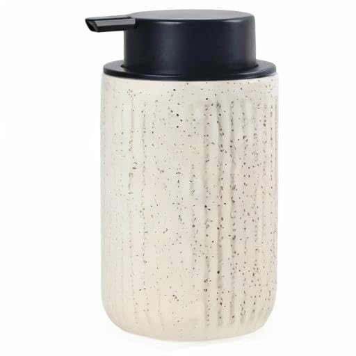 BosilunLife Dish Hand Soap Dispenser - Liquid Pump Soap Dispenser for Bathroom 12oz Ceramic Kitchen Dish Dispenser with Rust-Proof Liquid Pump Modern Refillable Lotion Bottles, Beige - color: Beige Lotion Pump