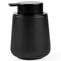 Bosilunlife Black Lotion Dispenser - 12Oz Ceramic Soap Dispenser Bathroom Refillable Liquid Hand Wash Dispenser for Bathroom Kitchen Dish Soap Dispenser with Easy-to-Press Pump - color: Matte Black