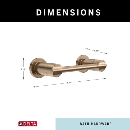 Delta Pivoting Toilet Paper Holder | Champagne Bronze | Wall Mount | Nicoli Bathroom Accessories - color: Champagne Bronze