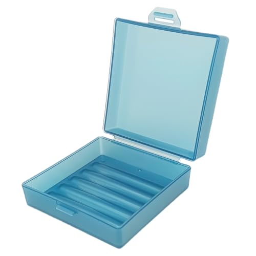 Square Soap Dishes Holder for Shower Travel Container with Lid Lightweight Waterproof Soapbox for Dr. Squatch Men's Bar for Traveling Toiletry Gym Bathroom (Light blue) - color: Light blue