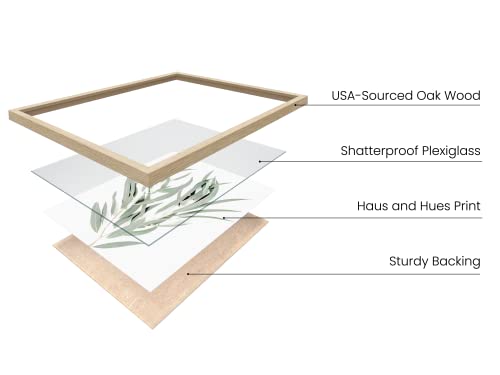 HAUS AND HUES Botanical Plant Wall Art Prints - Set of 4 Plant Wall Decor Prints, Floral Kitchen, Flower Leaves Wall Art, Boho Leaf Eucalyptus Wall Decor, Green Botanical Poster (Beige Frame, 16x20) - color: Eucalyptus Leaves, size: 16x20, style: Beige Fr