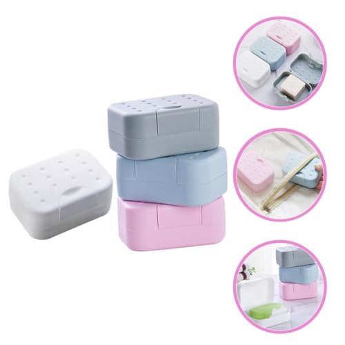 TOYANDONA 4pcs Travel Soap Box Set with Leakproof Lid Portable Plastic Bar Soap Holder Waterproof Washing Case for Bathroom and Outdoor Use