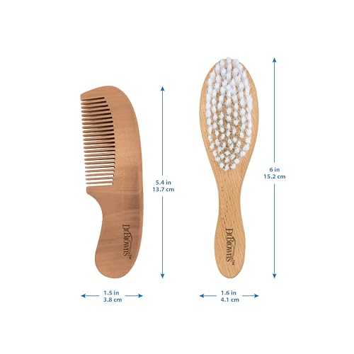 Dr. Brown's Baby Care Essentials Kit, Nail Scissors with Case, Nasal Aspirator, Cradle Cap Brush and Comb, BPA-Free - color: Essentials Care Kit, 5-piece