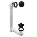 Westbrass Pull & Drain Sch. 40 PVC Bath Waste with One-Hole Top Elbow, Oil Rubbed Bronze, D49721-12 - color: Oil Rubbed Bronze, size: 1 Pack