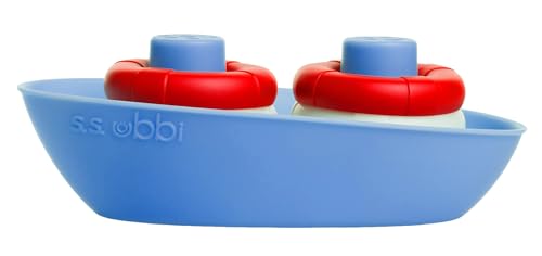 Ubbi Boat & Buoys Bath Toys, Includes 1 Boat and 4 Buoys, Bath Time Toys for Toddlers - color: Boat and Buoys