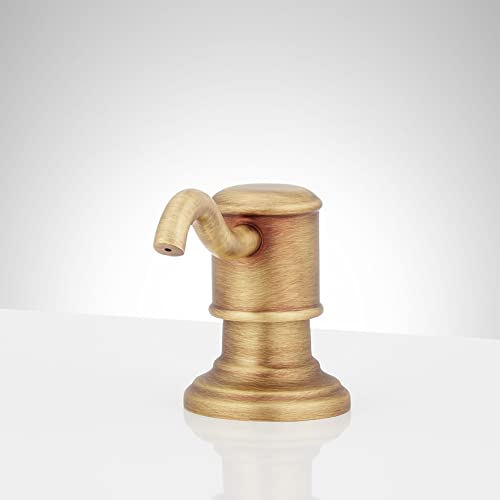 Signature Hardware 483669 Amberly Soap Dispenser - color: Aged Brass