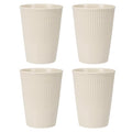 uxcell 4 Pcs Simple Toothbrush Cup, 3.3 x 3.3 x 4.2 Dishwasher Safe Bathroom Tumbler Reusable Plastic Cup Set for Storing Toothpaste Combs, Beige - color: Beige